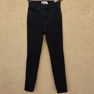 Madewell 10" High Rise Skinny Jeans Black Pants Size 25